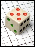 Dice : Dice - 6D Pipped - Michigan Red Eye Variant 2 - Ebay Oct 2014